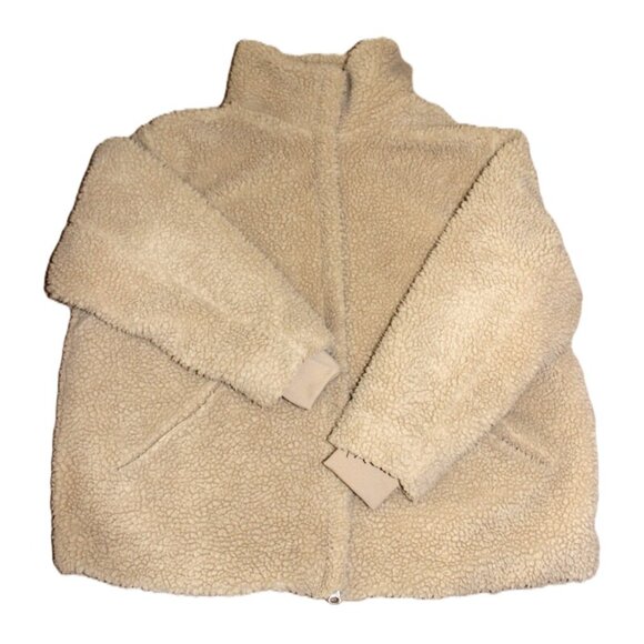 H&M Warm & Cozy Sherpa Teddy Jacket in Beige (XXL) - Picture 11 of 11